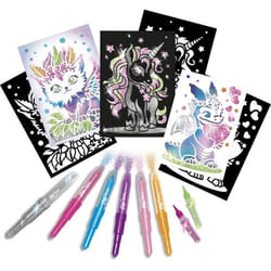 Blopens - LANSAY - Créatures pailletées - 6 pochoirs - Dès 6 ans