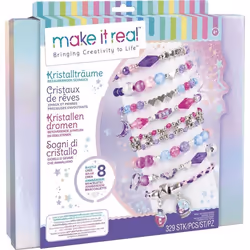 Coffret Bijoux Cristaux De Reve Envoutants - Make It Real - Fabrication de bijoux enfants - Dès 8 ans - Lansay