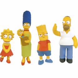 Lansay Les Simpsons - Pack 4 Figurines, 5 an(s), The Simpsons, Jaune, Multicolore, Plastique