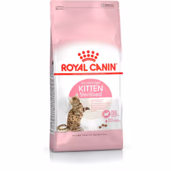 Royal Canin Kitten Sterilised, Chatons, Toutes races, Volaille, Riz, Légumes, 2 kg, Antioxydants inclus
