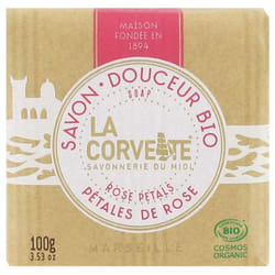 La Corvette Savon Douceur Bio Pétales de Rose 100 g