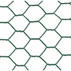 Nortene - Grillage métal plastifié - 1 x 10 m/13 x 0,7 mm 'Galvanex Plast 13' - triple torsion - Vert