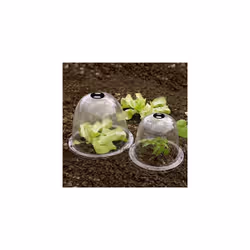 Le lot de 3 cloches de forçage avec aération, P.V.C. transparent souple. Diamètre : 25 cm - Hauteur : 25 cm...