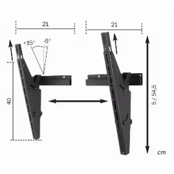 Eurex Universal Tilt Wall Support Noir
