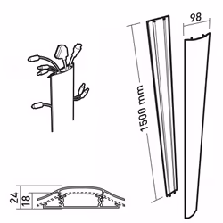 Erard 8503 système de goulottes 1,5 m Plastique