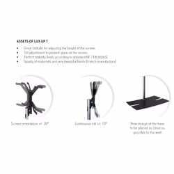 ITB ER038252 support d'écran plat pour bureau 65" Noir Sol