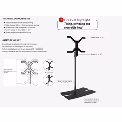 ITB ER038252 support d'écran plat pour bureau 65" Noir Sol - Vue supplémentaire 4