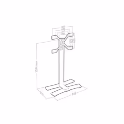 ITB ER039040 support pour téléviseur 75" Noir, Blanc