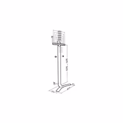 Erard STANDiT 600 75" Noir, Blanc