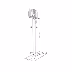 Erard STANDiT PRO 2,29 m (90") Noir, Blanc - Vue supplémentaire 4