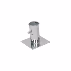 Plaque de base acier - ERARD - FIXATION ZINC ERARD 800842 ERRA - Pour mâts Ø50 - 12.5cm - Bleu