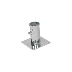 Plaque de base acier - ERARD - FIXATION ZINC ERARD 800842 ERRA - Pour mâts Ø50 - 12.5cm - Bleu