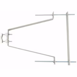 Compatibilité : Pour mâts Ø25 à 50Divers : Déport 35 cm avec contreplaques et tiges filetées, Entraxe 2 perçages 34 cm, Fixat ...