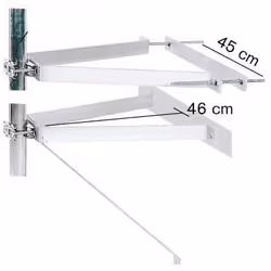 Fixation murale pour antenne parabolique - ERARD - 800870 ERRA - Déport 46 - Pour mâts Ø25 à 50