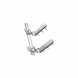 Bras mural - 800932 - Kit fixation parabole - Acier 45x5mm - Pour mâts 25 à 50 - Couleur gris