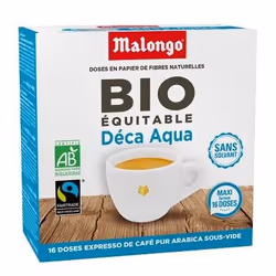 Malongo DECA AQUA BIO, Capsule de café, Espresso, Boîte, 16 pièce(s)