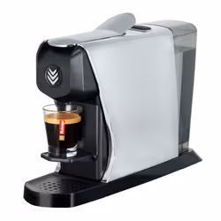 Malongo EOH, Cafetière, 0,8 L, Dosette de café, 1250 W, Noir, Argent