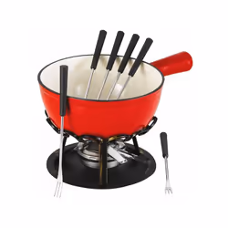 Set fondue DSBRGSAF20 de Tableandcook. Type de produit : Service à fondue. Matière réchaud : Fer forgé. Couleur : Rouge. Diam ...