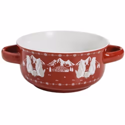 Existe en plusieurs coloris Bol à soupe 13.5 cm Rouge - Marmottes - Des bols généraux avec un décor "Esprit montagne" pour le ...