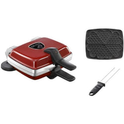 LAGRANGE Super 2 Antiadhésif 6 gauffre(s) 1000 W Cerise