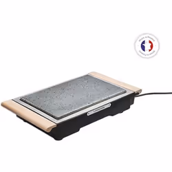 Plancha électrique LAGRANGE Grill' Pierre Classic bois clair à poser, 37x23 cm