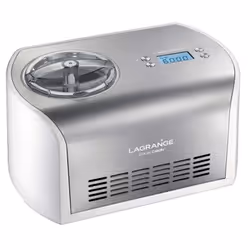 LAGRANGE Glaces Créativ, 1,2 L, 30 min, 1 bols, Plastique, Acier inoxydable, Argent, Blanc, 260 mm