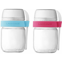 Lot de 2 pots en verre pour yaourtière Lagrange 440403