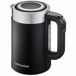 LAGRANGE 509041, 1,7 L, 2000 W, Noir, Plastique, Acier inoxydable, Thermostat réglable, Indicateur de niveau d'eau