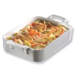 Revol - plat à four en porcelaine 34x25 blanc - 5571