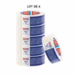 Lot de 6 TESA KREPP Masquage standard - Largeur 50mm