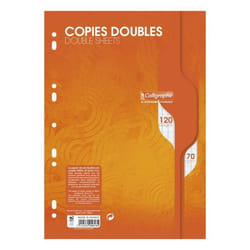 Copies doubles perforées - Séyès - 21x297 cm - 120 pages - 70g - Blanc