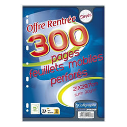 Feuilles perforées - CALLIGRAPHE - A4 - 300 pages - 90 g/m² - Grands carreaux Seyès