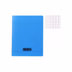 Cahier piqué - CLAIREFONTAINE - 17x22 cm - 48 pages - 90g - Seyès - Bleu