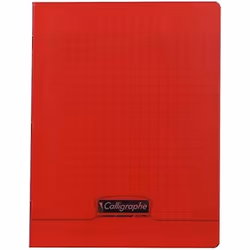 Cahier Agrafé - CALLIGRAPHE - 18103C - Rouge - 17x22 cm - 48 Pages Grands Carreaux