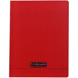 Cahier Agrafé - CALLIGRAPHE - 18103C - Rouge - 17x22 cm - 48 Pages Grands Carreaux