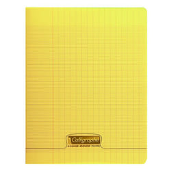 Cahier polypro jaune CALLIGRAPHE 17x22 60p Grands carreaux séyès 90g