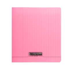 CLAIREFONTAINE Calligraphe Cahier Piqué Polypro Rose 17 x 22 cm 96 Pages