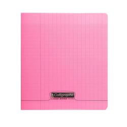 CLAIREFONTAINE Calligraphe Cahier Piqué Polypro Rose 17 x 22 cm 96 Pages