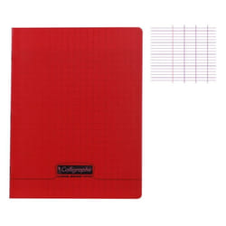 CLAIREFONTAINE Calligraphe Cahier Piqué Polypro Rouge 17x22 cm 96 Pages