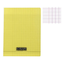 CLAIREFONTAINE Calligraphe Cahier Piqué Polypro Jaune 17 x 22 cm 96 Pages