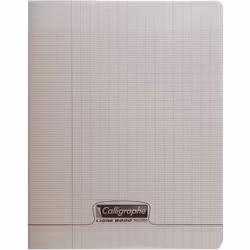 CLAIREFONTAINE Calligraphe Cahier Piqué Polypro Gris 17 x 22 cm 96 Pages