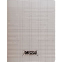 CLAIREFONTAINE Calligraphe Cahier Piqué Polypro Gris 17 x 22 cm 96 Pages