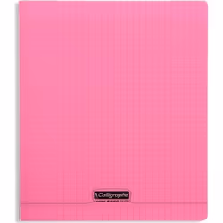 CLAIREFONTAINE Calligraphe Cahier Piqué Polypro Rose 24 x 32 cm 96 Pages