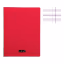 Cahier Piqué Polypro Rouge 24 x 32 cm 96 Pages - CLAIREFONTAINE - Calligraphe