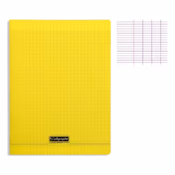 CLAIREFONTAINE Calligraphe Cahier Piqué Polypro Jaune 24 x 32 cm 96 Pages