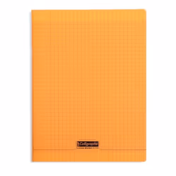 CLAIREFONTAINE Calligraphe Cahier Piqué Polypro Orange 24 x 32 cm 96 Pages