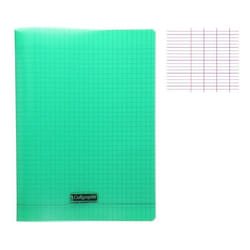 Cahier grand format - Clairefontaine - Calligraphe - 140 pages - Couverture plastique verte - 24x32 cm