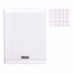 Cahier - 24x32(cm) - Grands carreaux - 140 pages - couverture en polypro - sans spirale - Clairefontaine - Calligraphe