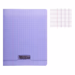 Cahier piqué - CLAIREFONTAINE - 8000 POLYPRO - Violet - 17x22cm - 192 pages - 90g/m²
