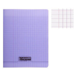 Cahier piqué - CLAIREFONTAINE - 8000 POLYPRO - Violet - 17x22cm - 192 pages - 90g/m²